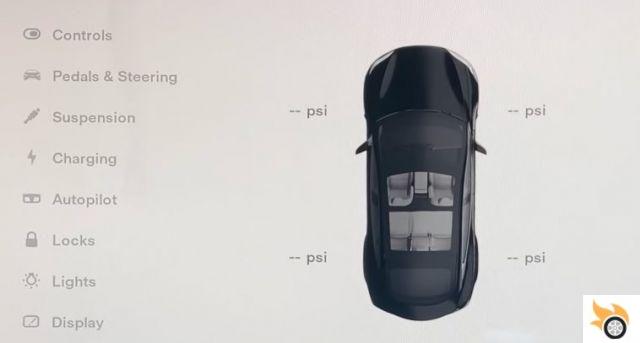 Cómo ver la presión de los neumáticos en Tesla Model 3