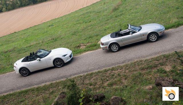 Los dueños de sendos Mazda MX-5 NA y ND cambian las llaves por un día