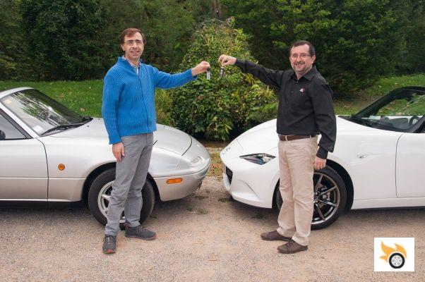 Los dueños de sendos Mazda MX-5 NA y ND cambian las llaves por un día
