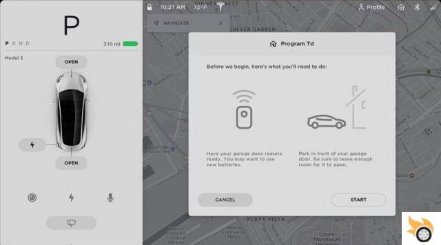 Apriporta garaje sin Homelink por Tesla Model 3