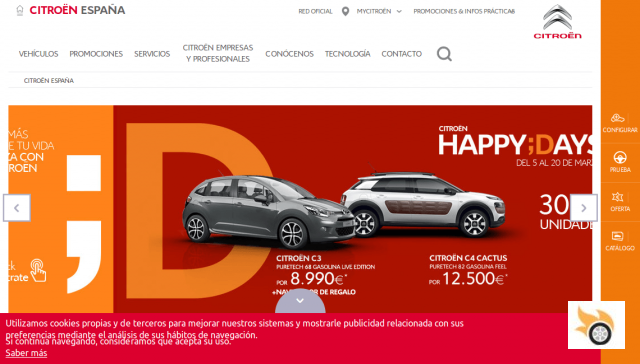Sites da marca em análise: PSA Peugeot Citroën