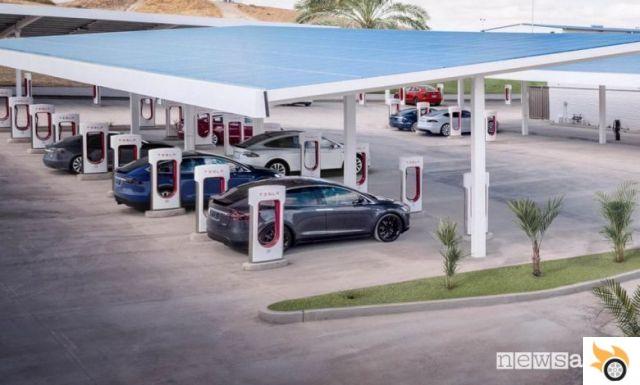 Costo de recarga de columnas Tesla, tarifas DC HPC Supercharger V2