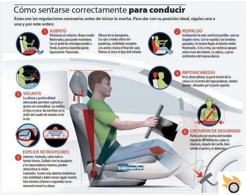 Conducción segura: postura correcta, uso de pedales y posición ideal al volante