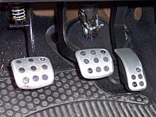 The use of the left foot brake in car driving