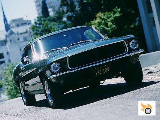 One of the Ford Mustangs from the film Bullitt found in a scrapyard
